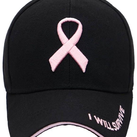 (NWT) Breast Cancer Awareness Ribbon Baseball Cap - Picture 2 of 3